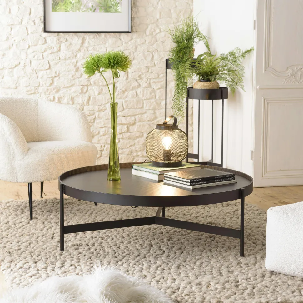 Table de repas ovale en bois noir 240 cm CORUMBA