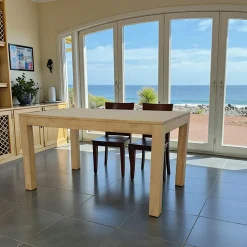 Table de repas rectangle Hévéa 140x90x76cm HELENA