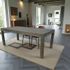 Table de repas rectangle Hévéa 200x100x76cm HELENA