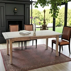 Table de repas Vague Hévéa 2 tiroirs 180x90x76cm TRADITION