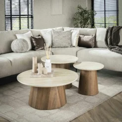 Table de salon contemporaine (ensemble de 2) ASCOLI