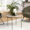 Table de salon ronde couleur bois LANDAISE