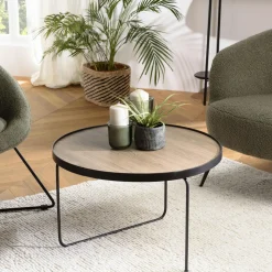 Table de salon ronde pieds design LANDAISE