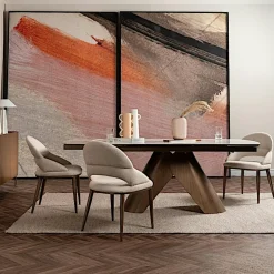 Table en céramique blanche 180-240 cm SEMPIONE