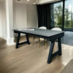 Table en céramique extensible effet bois 160-270 cm LOMBARDIE