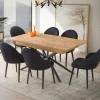 Table extensible effet chêne pied central 160-200 cm JENA