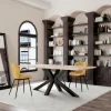 Table extensible en chêne blanc bords naturels 180 x 90 cm ETNA