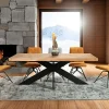Table extensible en chêne huilé avec bords naturels 200 cm PALERME
