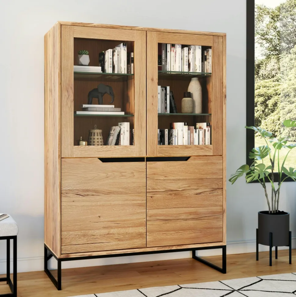 Table extensible en chêne huilé avec bords naturels 200 cm PALERME