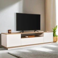 Table extensible en chêne huilé bords naturels 180 x 90 cm ETNA