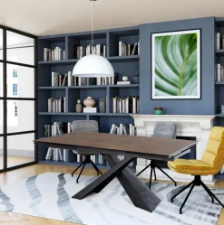 Table extensible en céramique effet rouille 180-280 cm LOMBARDIE