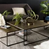 Table gigogne carrée dorée (2 pièces) ZALA