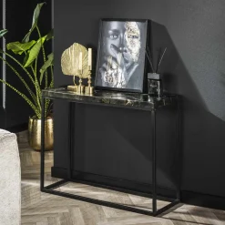Table gigogne noir et or NOVA (lot de 2 pièces)