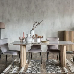 Table marbre et bois 200 cm MASSA