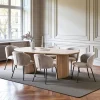 Table moderne en bois clair - pieds design, 210 cm MATERA
