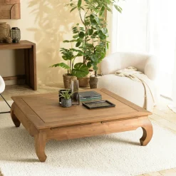 Table opium teck recyclé décor mosaïque SWING
