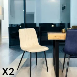 Table pied central bois de manguier noir 200 cm LUCKNOW