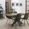 Table pied central bois de manguier 165 cm LUCKNOW