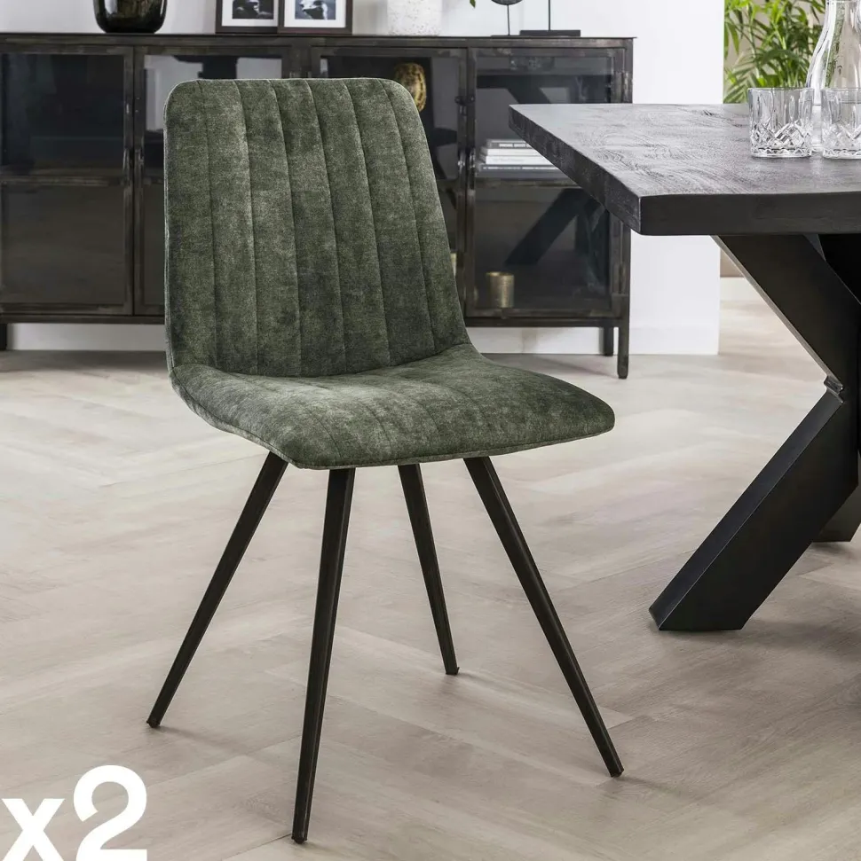 Table pied central en chêne brun avec bords naturels 200 cm PALERME