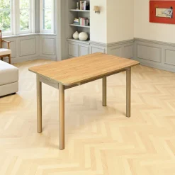Table pliante cuisine plateau effet bois 50-70 cm ORINA