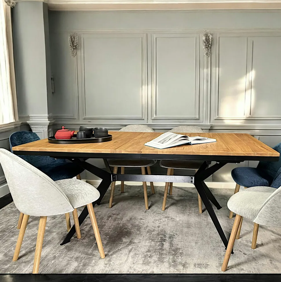 Table rectangulaire extensible en chêne huilé 180 cm PALERME