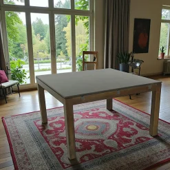 Table repas extensible hévéa 130/210cm HELENA