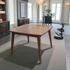 Table repas hévéa carrée 100cm SIXTIES