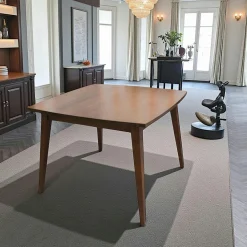 Table repas hévéa carrée 100cm SIXTIES