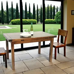 Table repas italienne hévéa 125-195cm TRADITION