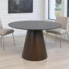 Table ronde en bois foncé Ø120 cm LISBONNE