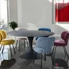 Table ronde en verre ondulé noir Ø 145 cm LIGURIE