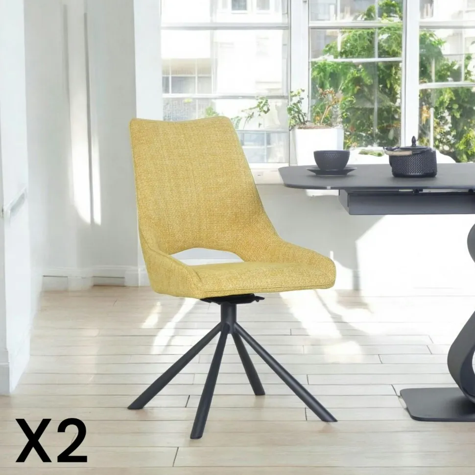 Table ronde extensible en chêne noir avec piètement baguette (2 rallonges incluses) ø120 cm / 160 cm / 200 cm AMSTERDAM