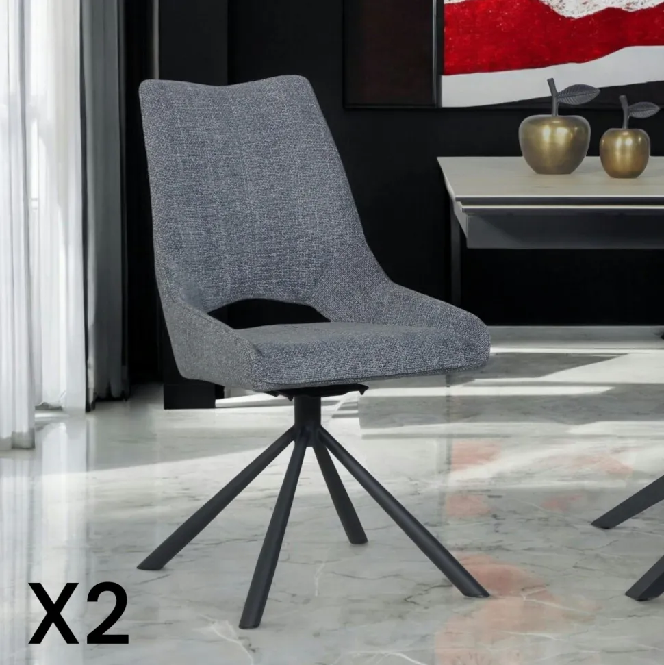 Table ronde extensible en chêne noir avec piètement baguette (2 rallonges incluses) ø120 cm / 160 cm / 200 cm AMSTERDAM