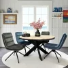 Table ronde extensible en chêne blanc 130 cm PALERME