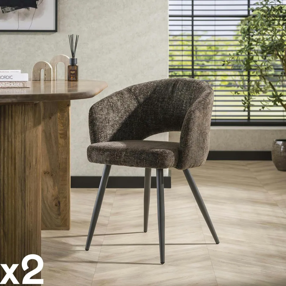 Table ronde extensible en chêne clair avec piètement baguette (3 rallonges incluses) ø120 cm /160 cm / 200 cm / 240 cm AMSTERDAM