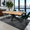 Table salle à manger bois massif pied mikado 200 cm MELBOURNE