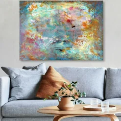 Tableau doré motif soleil – sur toile