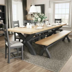 Tables basses rondes avec baguettes bois (lot de 2) DELHI