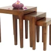 Tables gigognes hévéa MAORI lot de 3