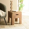 Tabouret / bout de canapé pin recyclé DENVER