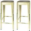 Tabouret bar jaune (lot de 2) LEEDS