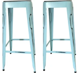 Tabouret bar jaune (lot de 2) LEEDS