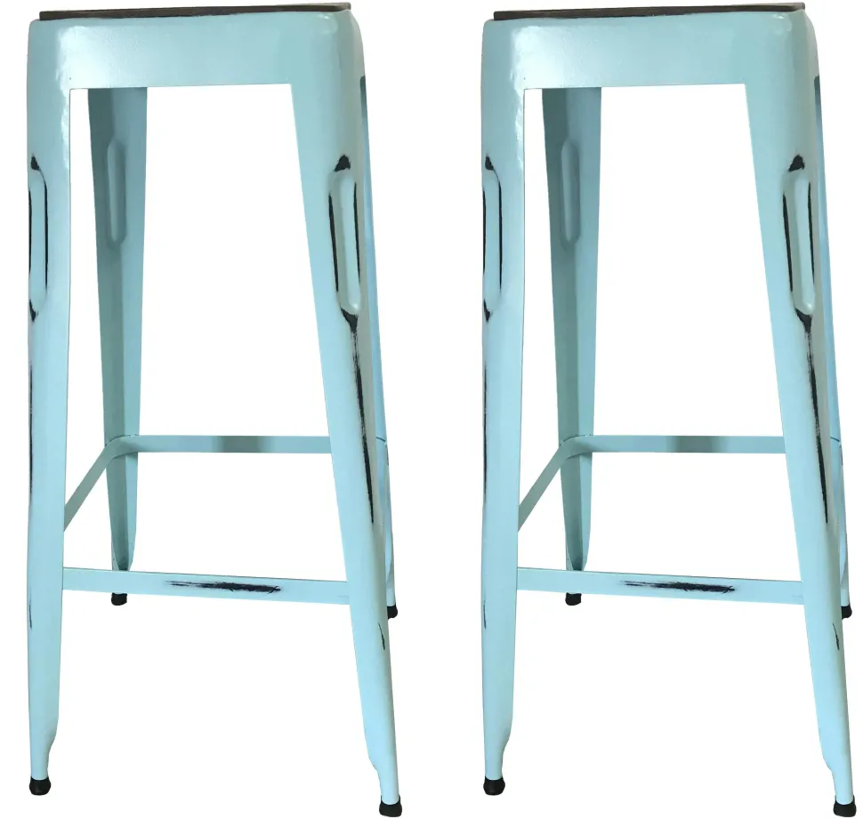 Tabouret bar jaune (lot de 2) LEEDS