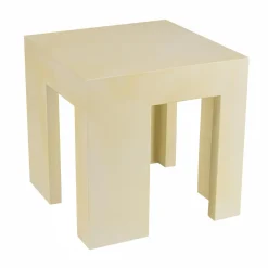Tabouret carré en béton beige BRASILIA