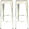 Tabouret de bar blanc (lot de 2) LEEDS