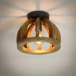 Étagère colonne design - effet bois clair MARFA