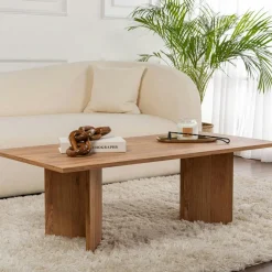 Étagère colonne design - effet bois clair MARFA