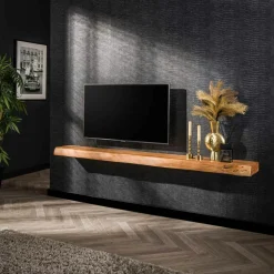 Étagère murale en bois d'acacia épais 1m MELBOURNE