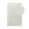 Tapis blanc ivoire en laine tressée main 160x230 cm FEZ