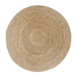 Tapis bohème en jute tressée - forme ovale, déco naturelle FEZ